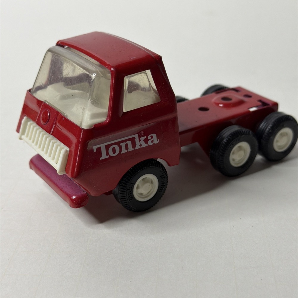 Vntg Mini Tonka Semi Truck Cab Diecast Pressed Steel 1970s 5" 55010 Orange Red